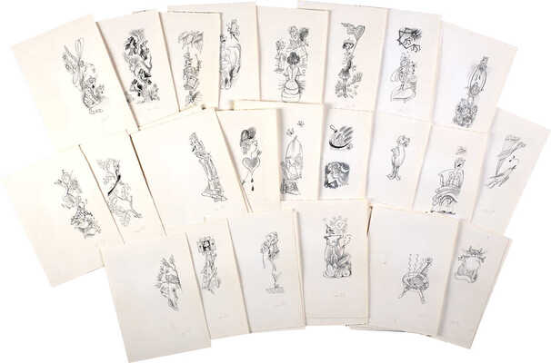 Чижиков Виктор Александрович. Иллюстрации к книге: Олейников Н. Перемена фамилии. Библиотека крокодила. № 14. М.: Правда, 1988